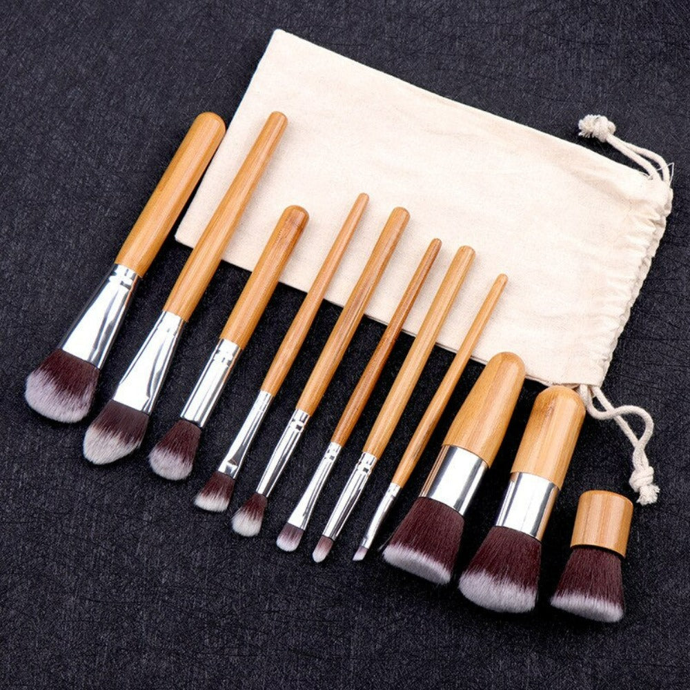 Norvo |-Piece Bamboo Makeup Brush Collection