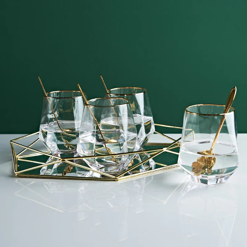 Polygon Glass Tray Norvo