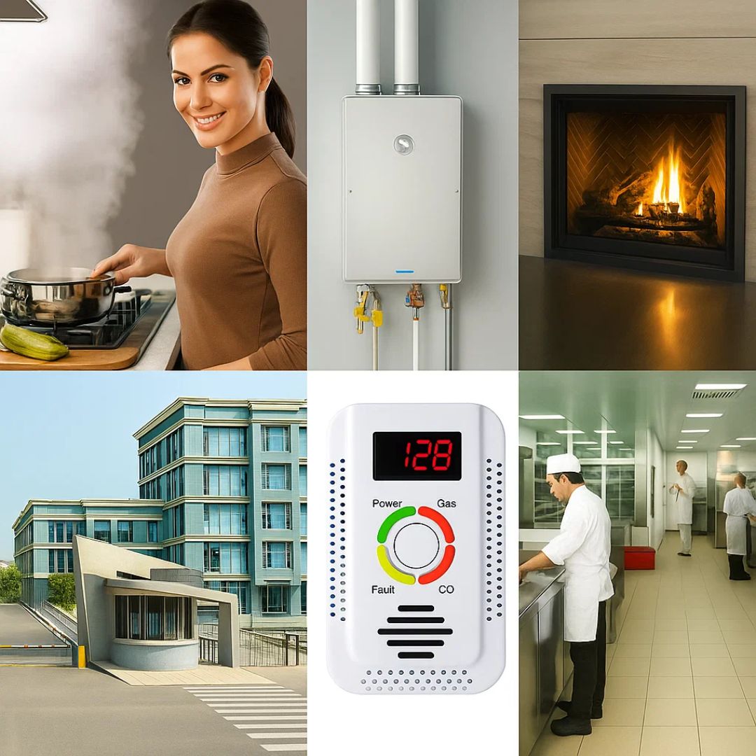 Digital Display – 85dB Høyt Alarm – Hjemmesikkerhetsenhet – Tidlig Varsel Beskyttelse for Familie Norvo