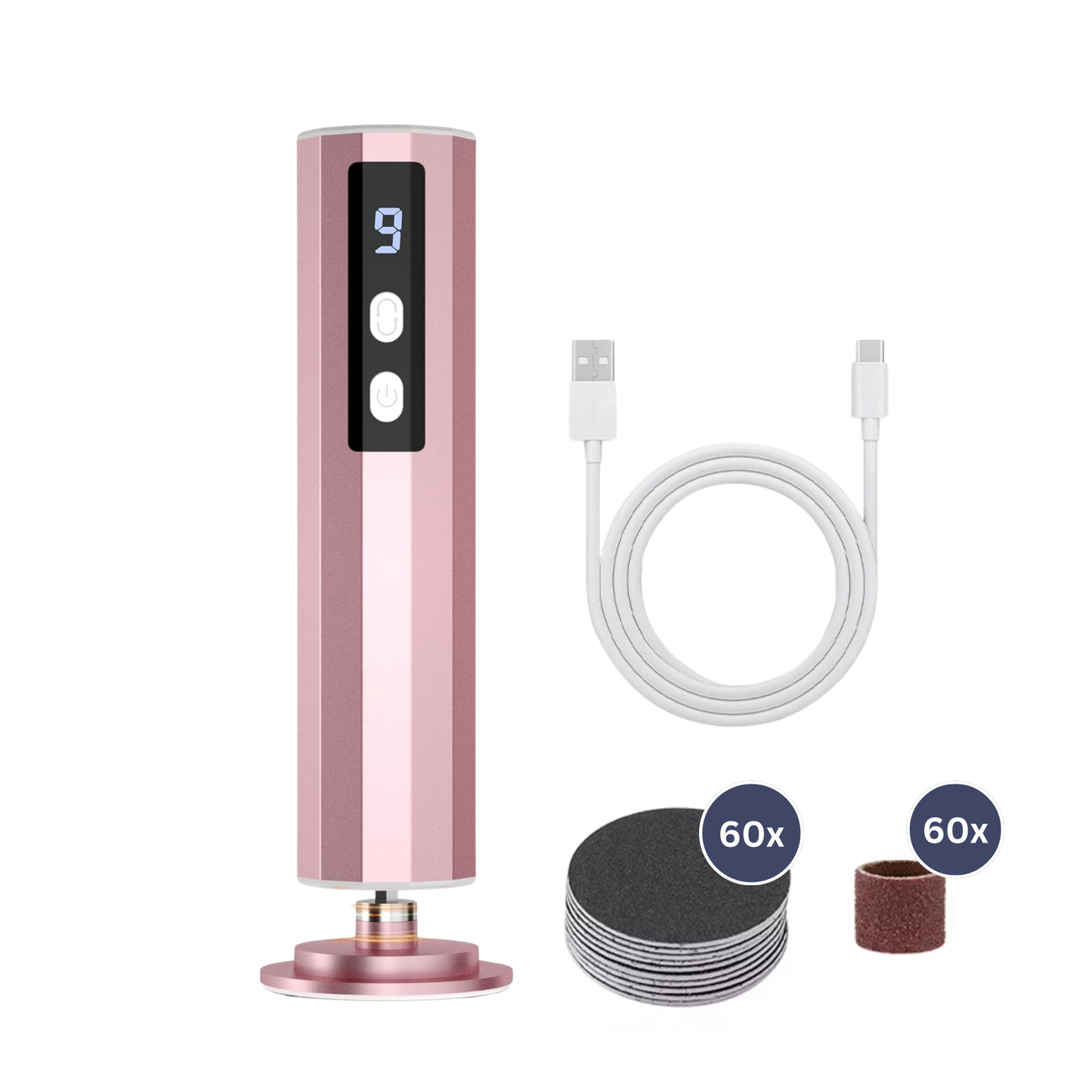 Norvo | Elektrisk Fotfil | Oppladbar, Vanntett & Ideell for Glatte Føtter Hjemme