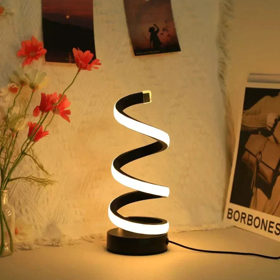 Norvo | Spiral LED Bordlampe – Moderne Justerbart Lys