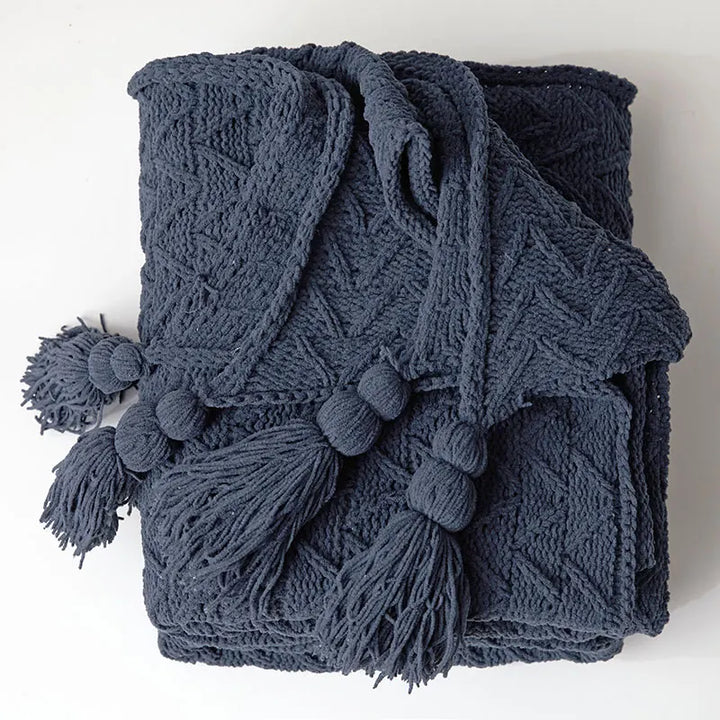 HeartCozy Blanket – Luxe Chenille Blanket with Heart Fringes Norvo