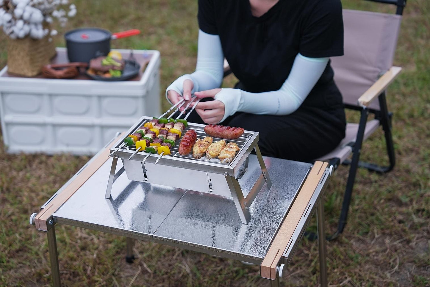 Norvo | Ultimate Camping Style Rustfritt Stål Sammenleggbar Grill