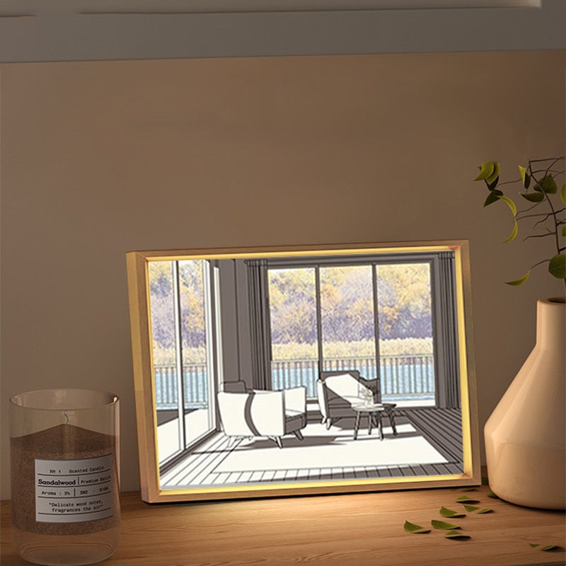 Norvo | 2D Maleri Kunst Lumina Kreativ LED Lampe