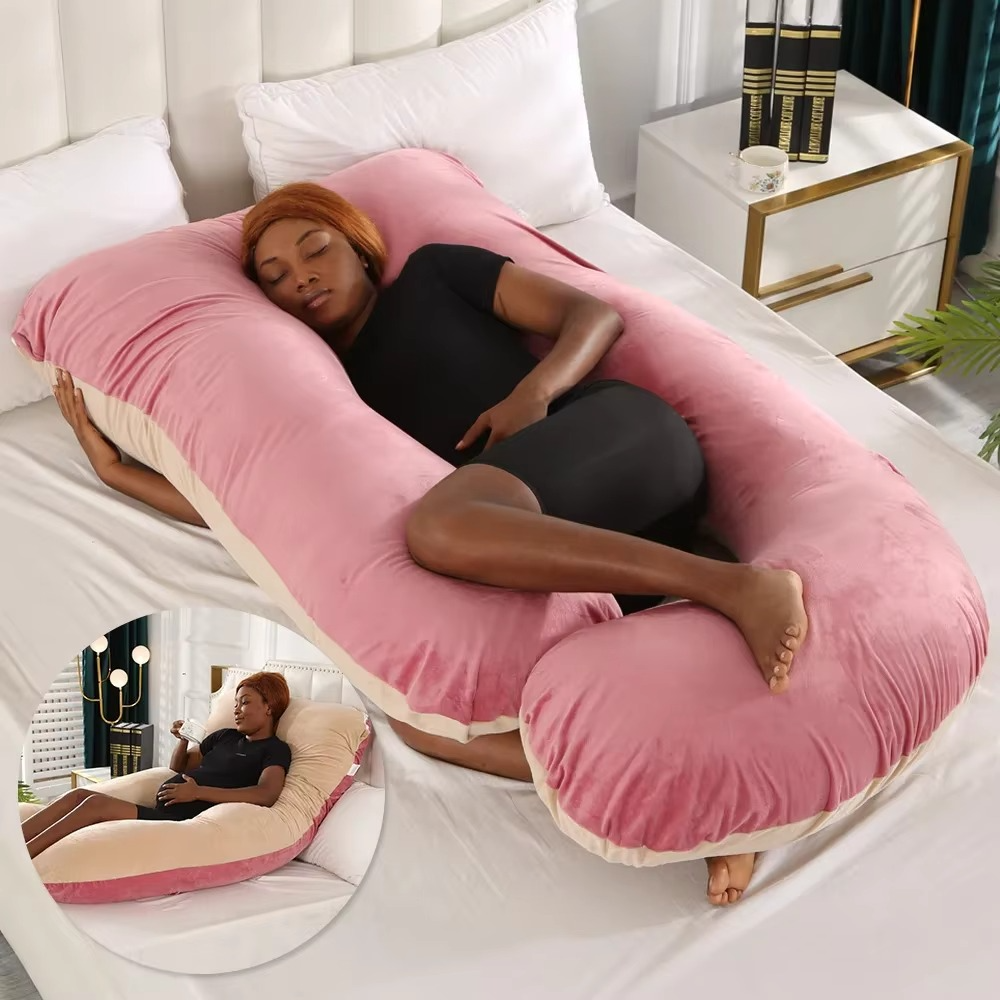 Norvo | J-formet svangerskapsstøttepute for sideleie og amming