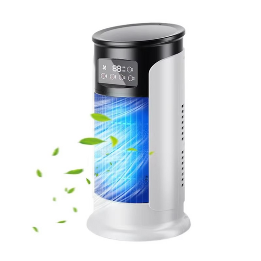 Norvo | Bærbare Luftkondisjoneringer Vifte Fordampningskjøler USB Støyfri Timer Romkjøling Liten 10 oz Vannbeholder Personlig Kjøler Justerbar