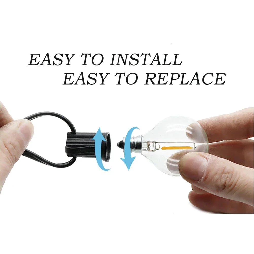 Norvo | G40 lyspærer, E12, 5 V, 110 V, 220 V, 1 W, plastglobelyspærer, lyskilder, for innendørs og utendørs bruk, terrasse, hjem, hage, dekorasjon, varm hvit