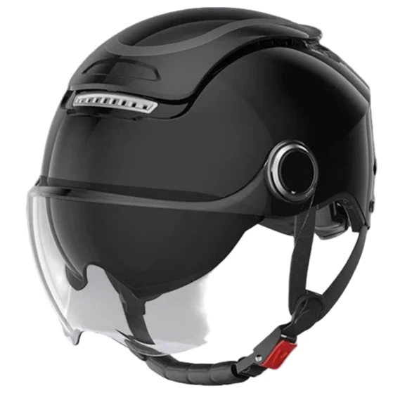 Norvo | Åpen ansikts motorsykkelhjelm med doble linser og pustende sommerdesign – RiderMax