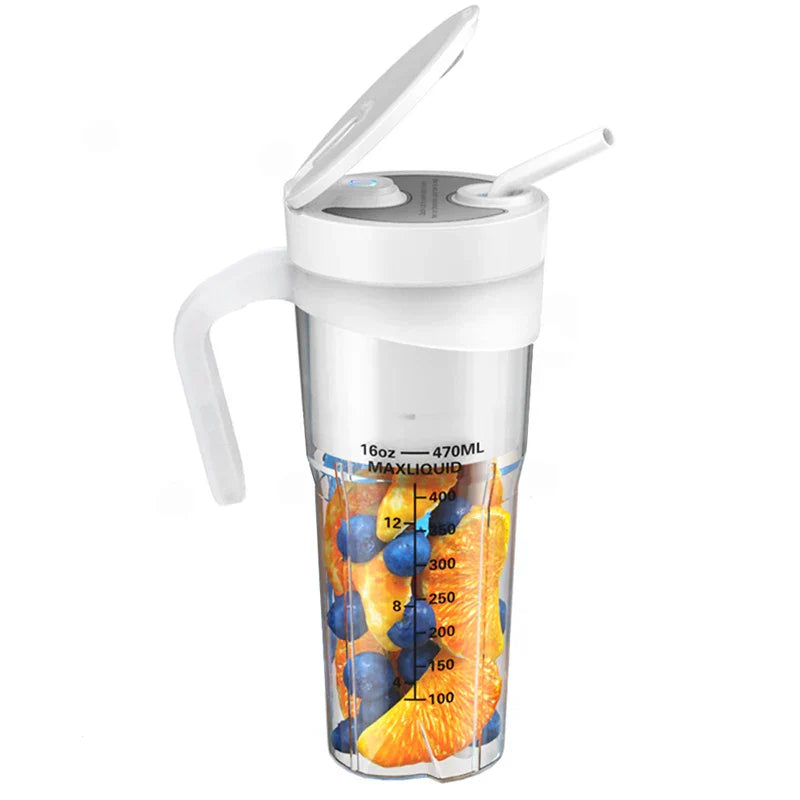 Norvo | Bærbar Juicer - Oppladbar Mini Mikser med 6 Skarpe Blader for Milkshake og Smoothies