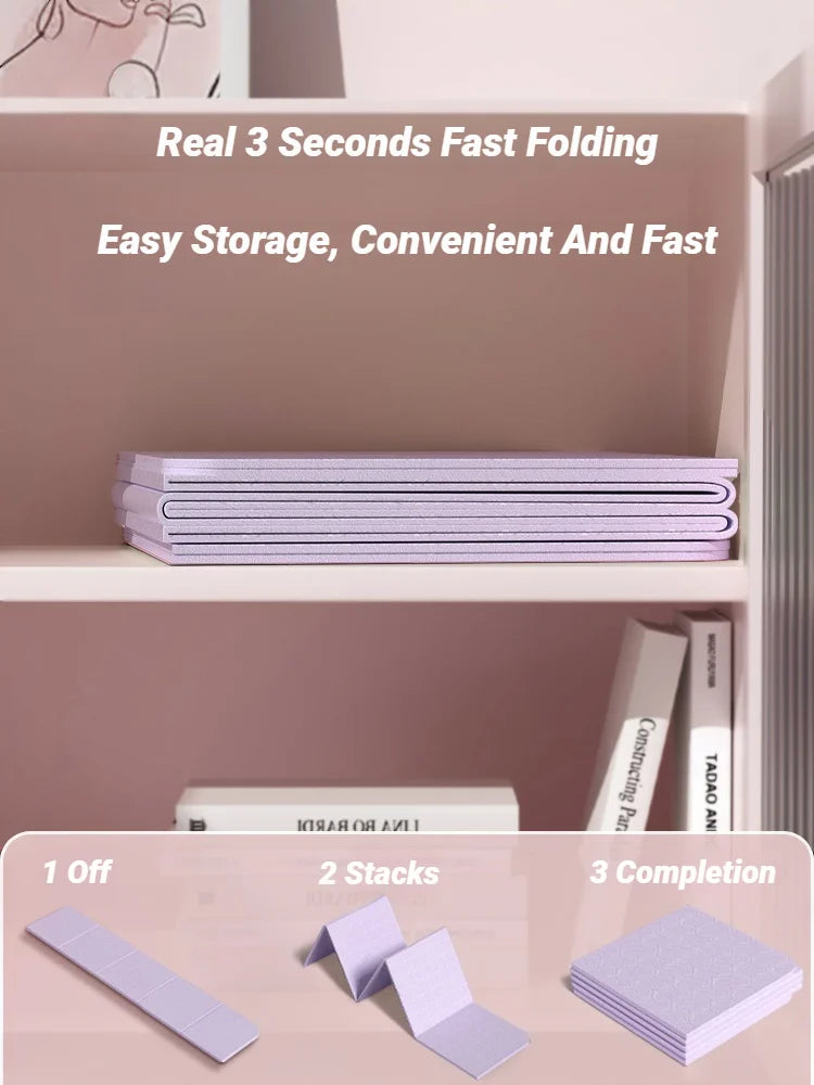 Norvo | YogaMat FlexFold | Sammenleggbar & Lettvekt | Dobbeltsidig Rutsjefri | Miljøvennlig TPE