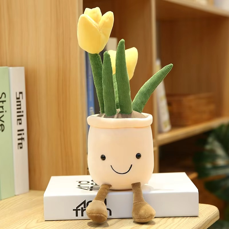 Norvo | Charming Tulip Succulent Plush Toy Pillow for Birthday and Decor