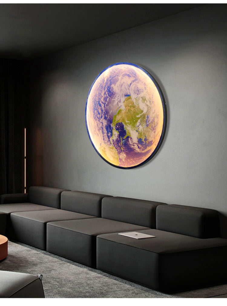 Norvo | 3D LED Måne eller Jord Tak- eller Vegglampe (3 Stiler) 24CM-80CM