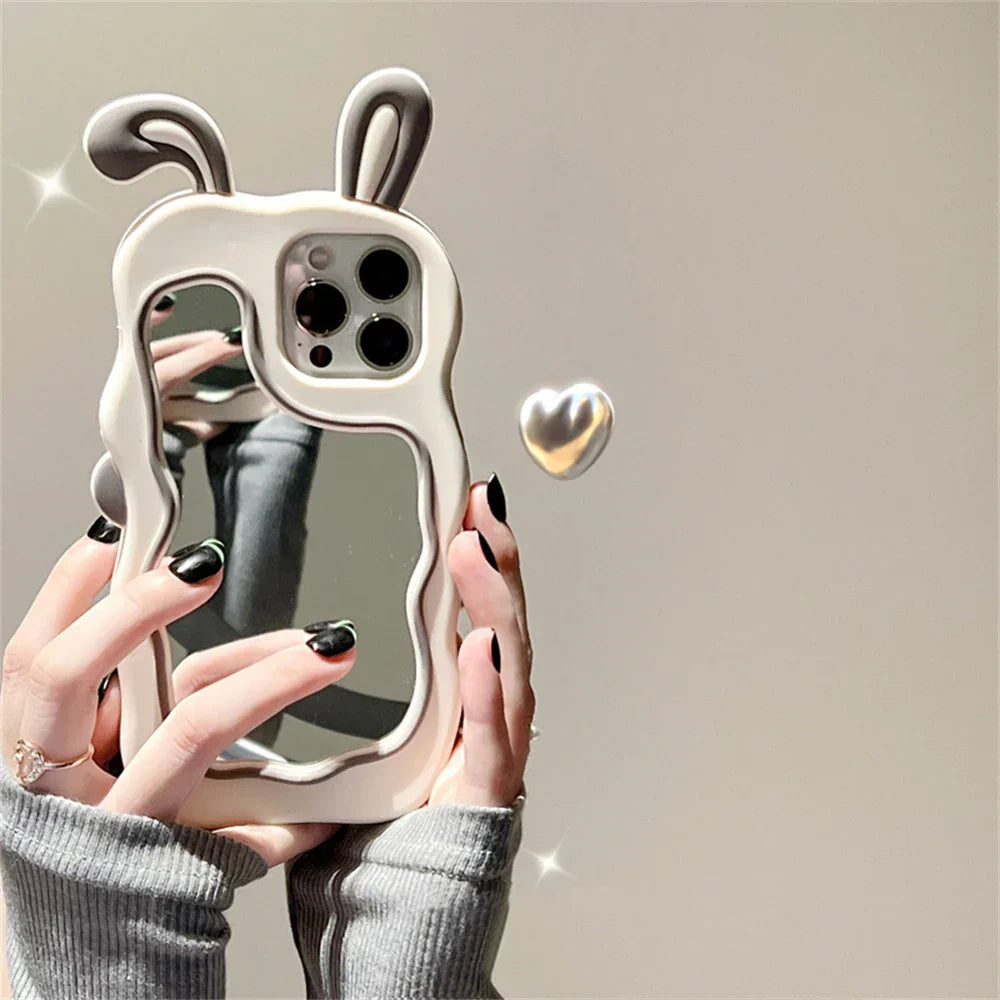Norvo | Rabbit Ear Make-Up Speil iPhone Deksel