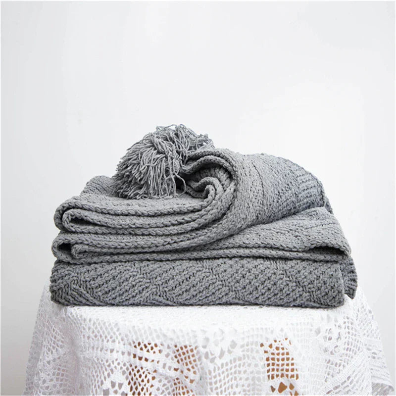 HeartCozy Blanket – Luxe Chenille Blanket with Heart Fringes Norvo