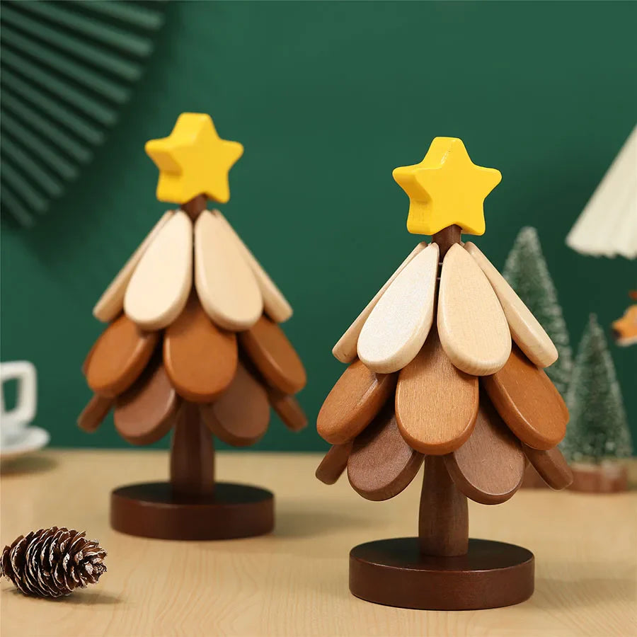 Norvo | Treet form Massivtre Isoleringsmatte – Anti-brenning Gryte matte for Spisebord, Kreativ Festgave & Interiør