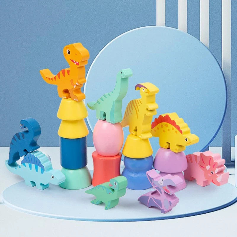 Norvo | Montessori Dinosaur Stacking Game