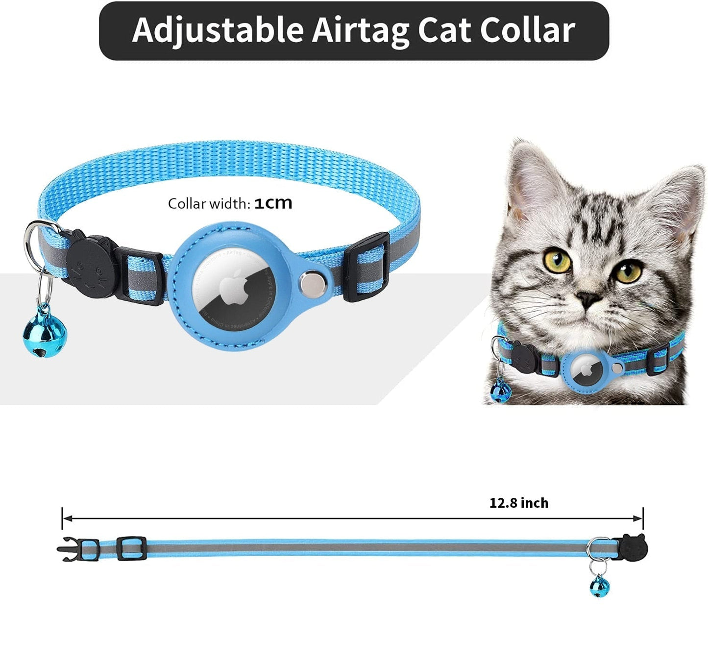 AirTag Kat Sporingskrage - GPS Finder & Anti-Tap