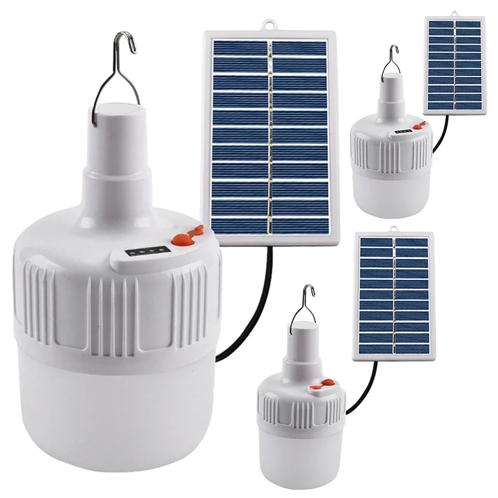 Norvo | Solanite Solar LED Hengende Lampe | 6–12 Timer Lys | Oppladbar & IP65 Vanntett | For Camping, Hage & Nødsituasjoner