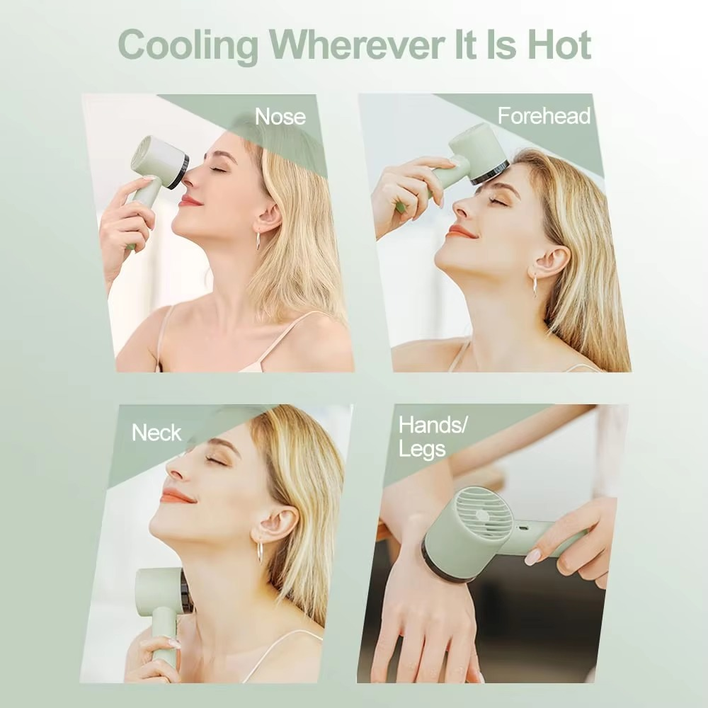 Norvo | Bærbar Oppladbar Campingvifte med 2200mAh Batteri og 3 Hastighetsinnstillinger