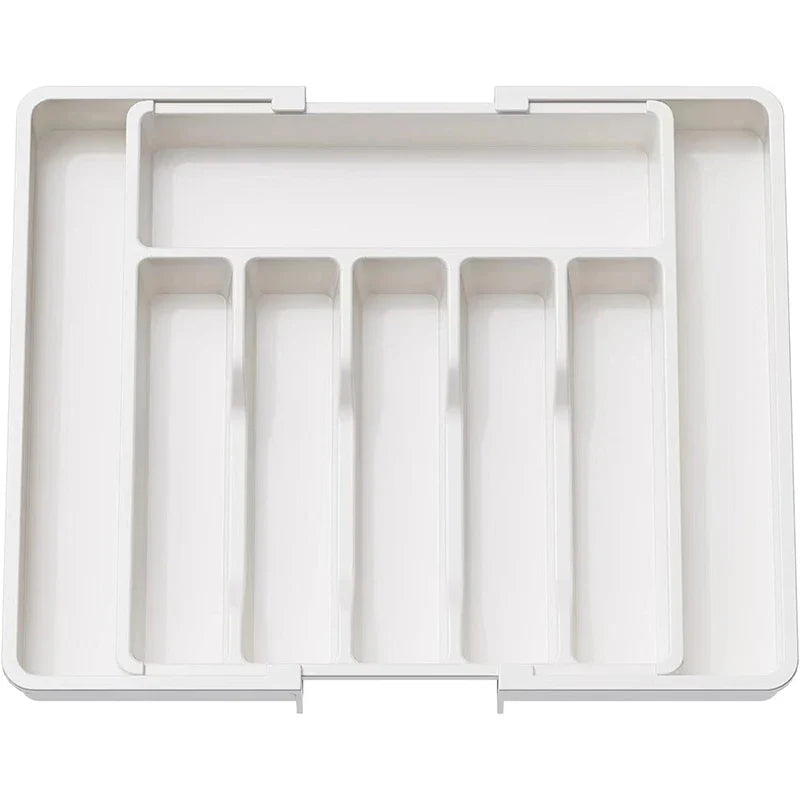 Norvo | Modulora Bestikkskuffinnsats | Utvidbar Bestikkorganisator | Justerbart Lagringssystem laget av PP | 38×35 cm