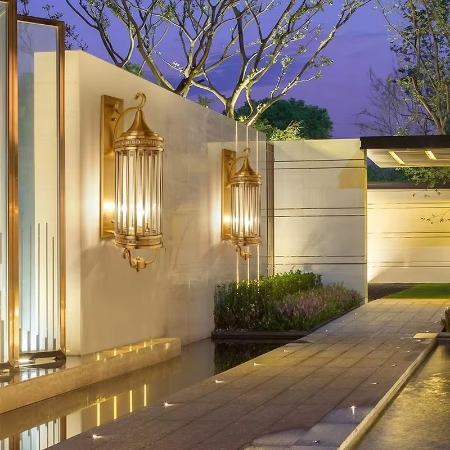 Norvo | Elegant Europeisk Kobber Vanntett Utendørs Vegglampe