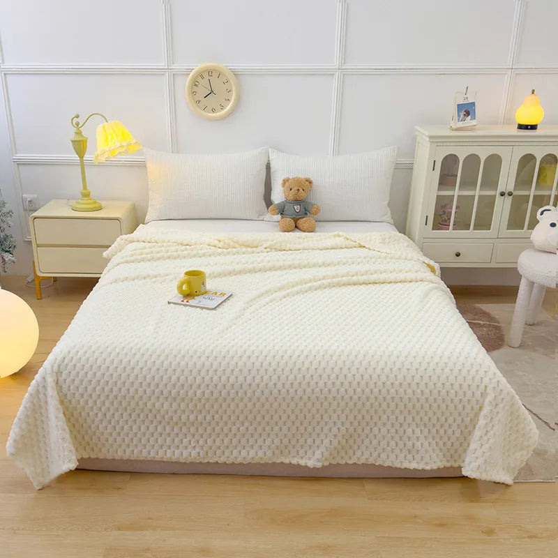 Norvo | CosyNest Fleece Teppe | Flanell Fleece Kose Teppe | Mykt & Lett | Varme Sofateppe for Høst & Vinter | Gaveidé til Jul