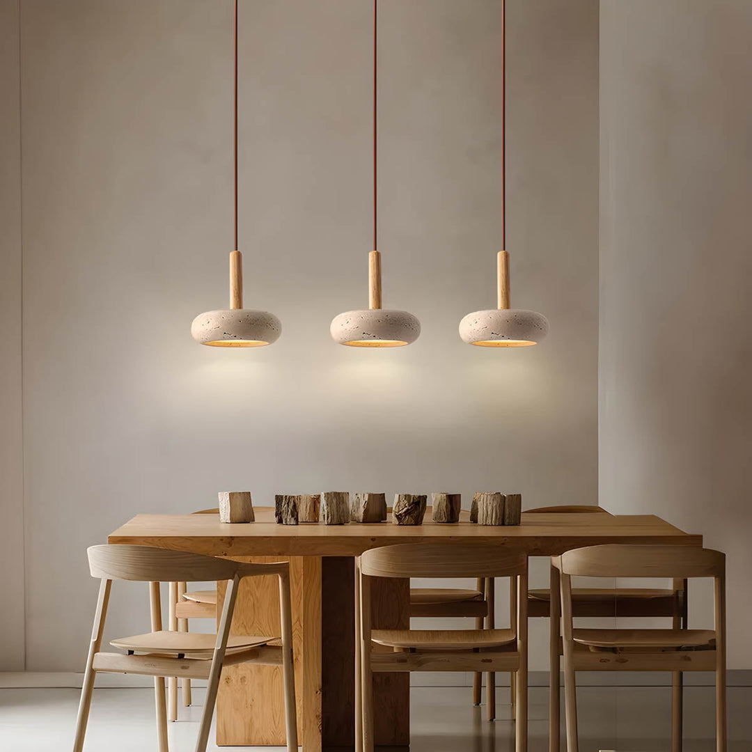Norvo | GlowStone Taklampe - Naturlig Travertin LED Pendellampe