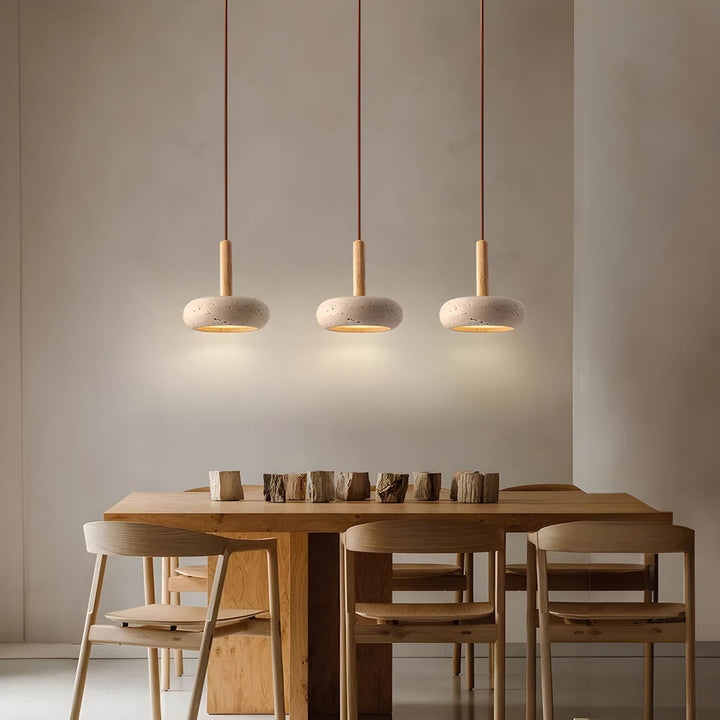 Norvo | GlowStone Taklampe - Naturlig Travertin LED Pendellampe