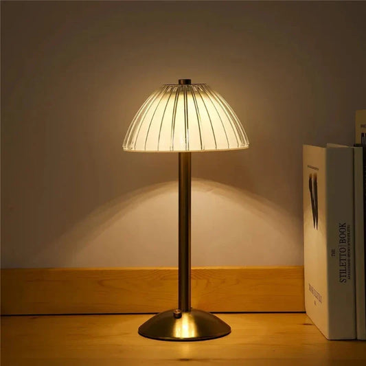 Norvo | GlassGleam | Trådlampet med tre farger LED bordlampe med dimmefunksjon