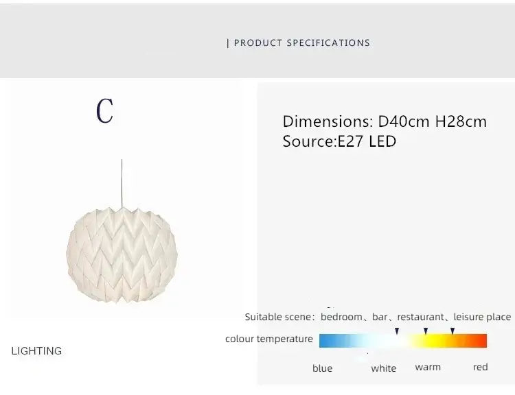 Norvo | Elegant origami-inspirert papirlanterne