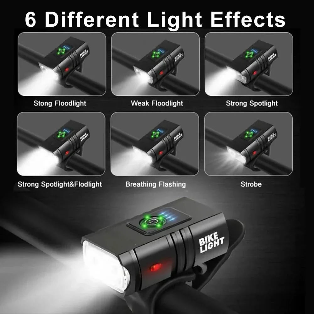 Norvo | NightRay – LED sykkellykt med USB-lading og 1500 lumen for trygge natturer