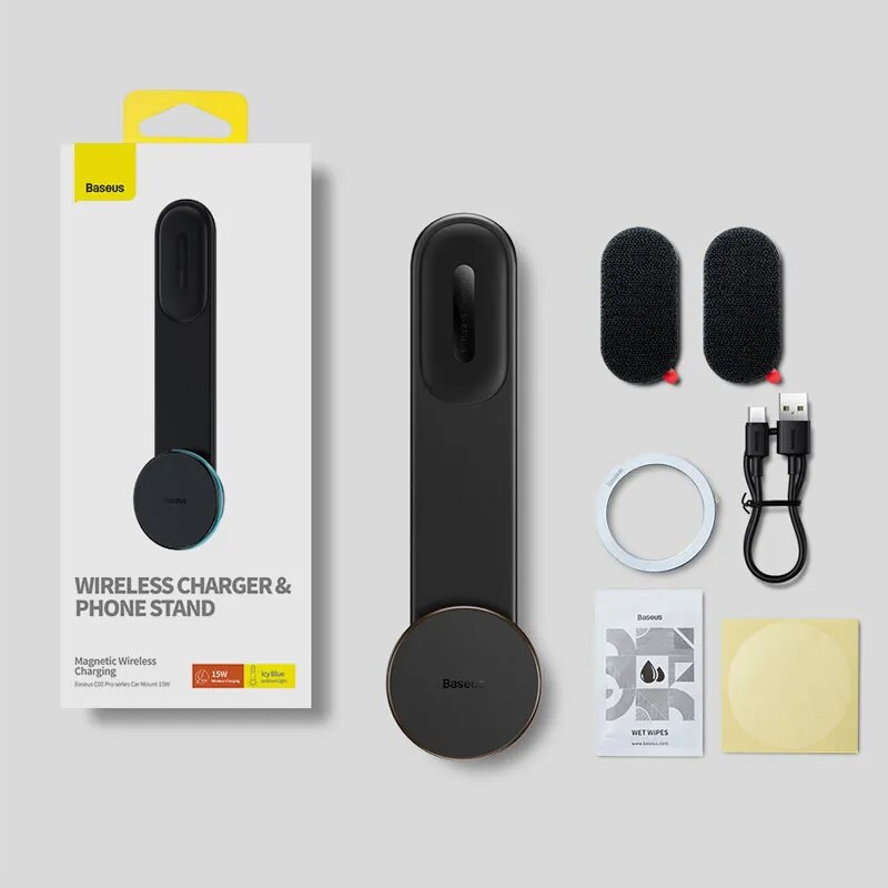 Norvo | Magnetisk Bøybar Telefonholder med Trådløs Lading