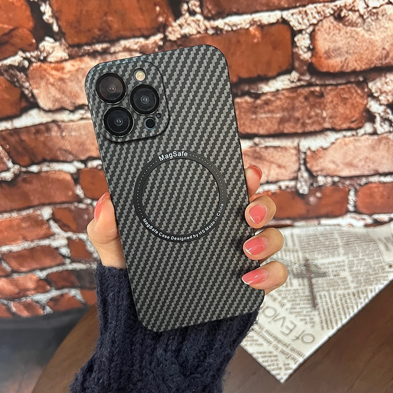 Norvo | Karbonfiber Magsafe Magnetisk iPhone Etui
