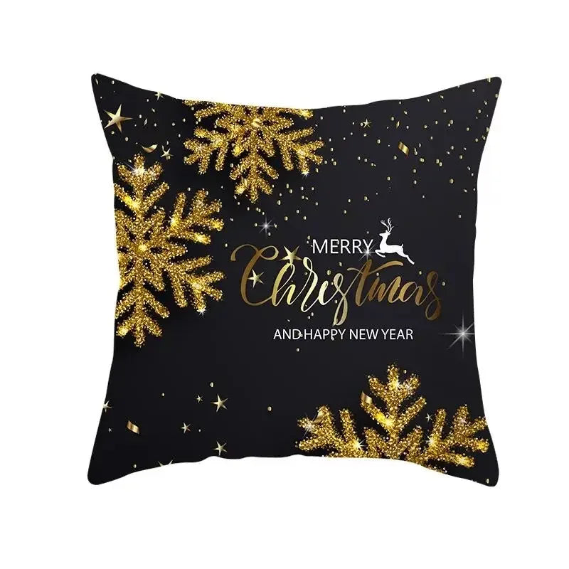 Juleputetrekk Sett – Elegant Juledekorasjon for Sofa og Stue, Festlige Putetrekk 45x45 cm, Høy- Kvalitets Bomull