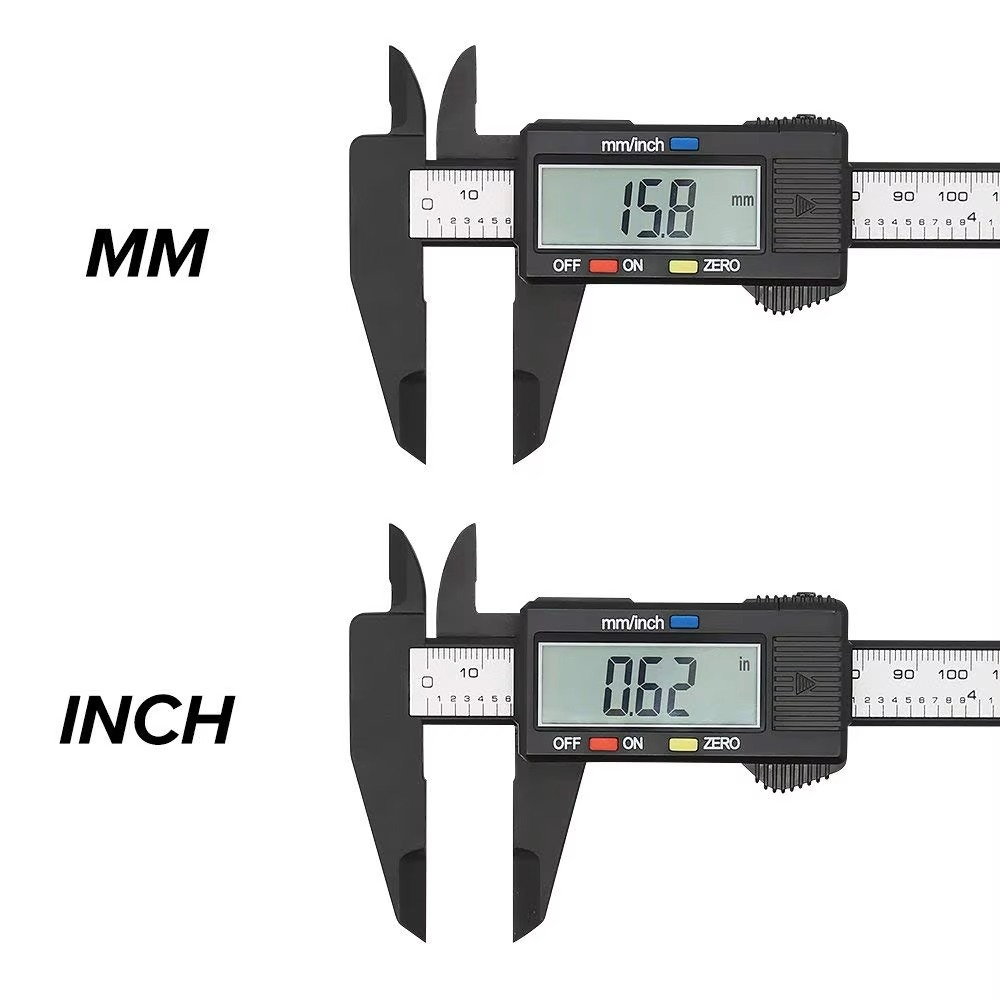 Norvo | Digital Skjutemåler Ruler, Karbonfiber Elektronisk Mikrometer Gauge