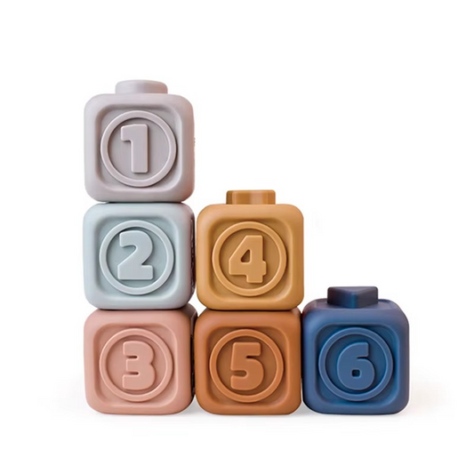 Norvo | Baby Montessori Silikon Byggeklosser og Koala Bittet Stabling Leketøyssett