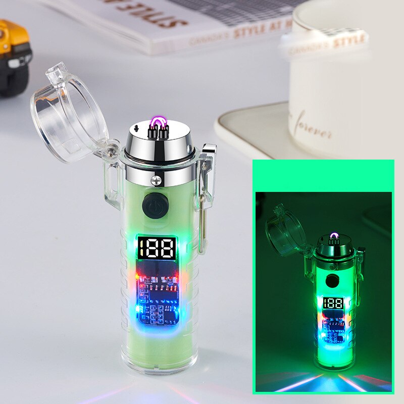 Norvo | Vindbeskyttert Dobbel Bue Gjennomsiktig Lommelykt Tenner