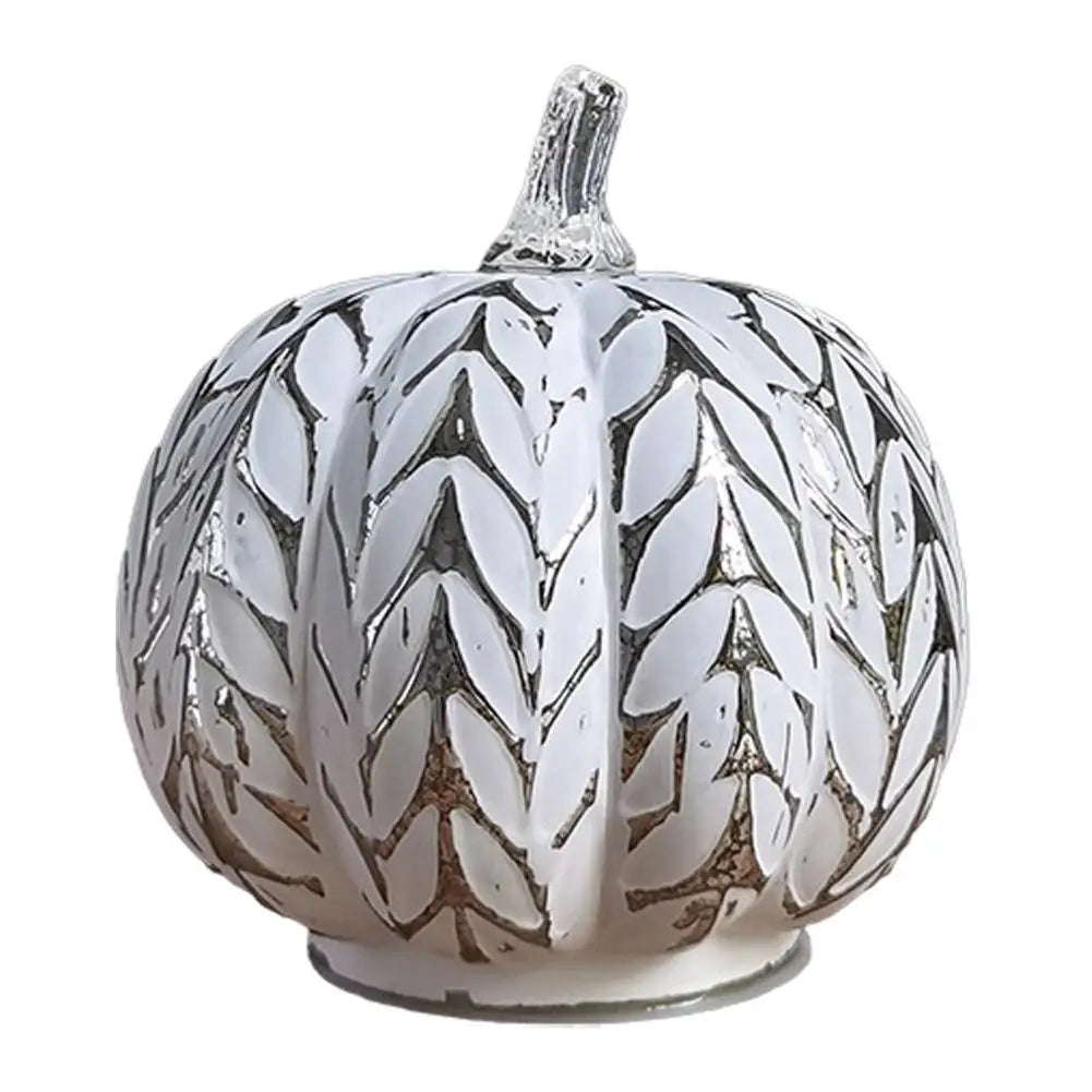 Norvo | Aurelia Glow Glass Pumpkin Decoration | Starry Sky Design | LED- og timerfunksjon | Høst & Halloween