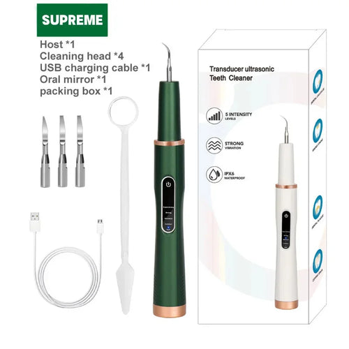 Norvo | DentoraSonic | Ultralyd tannpleieapparat for hunder og katter | 5-nivå tannsteinfjerner | USB-lading