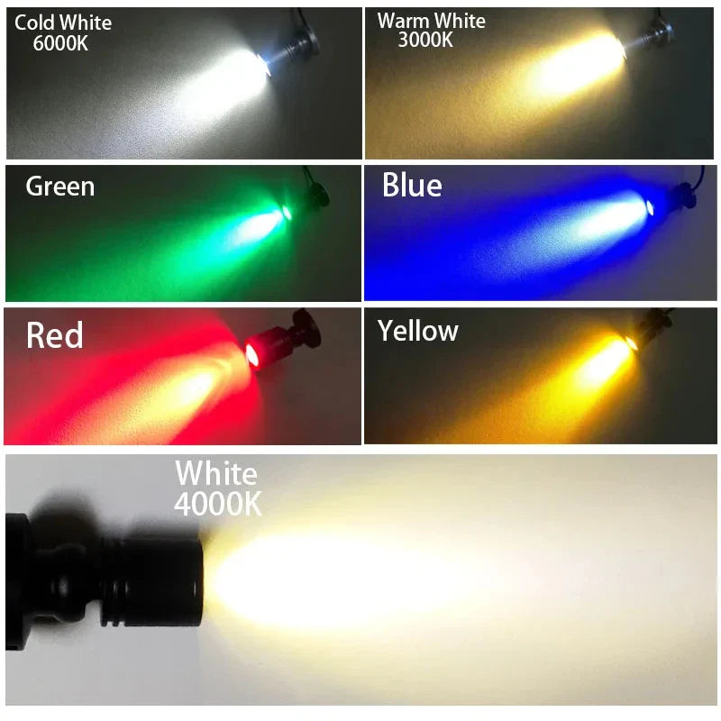 Norvo | Mini LED Spot LuxoDot | 1W/3W | USB Spotlight for Display Cases & Decoration | Varm & Kald Hvit | Aluminiumhus