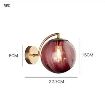 Norvo | Fargerik Glass Moderne Vegglampe