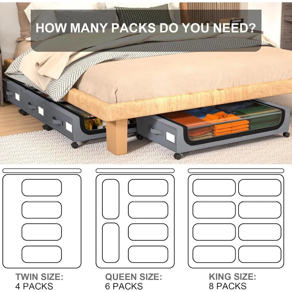 Norvo | Under-seng lagrings stable rullende boks organisasjon