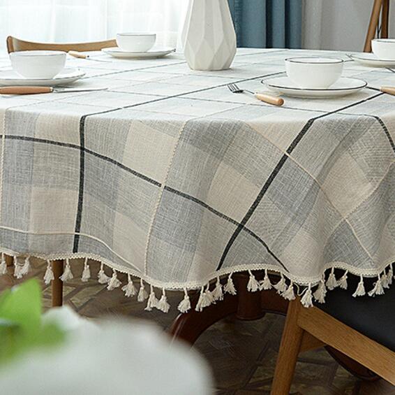 Norvo | Estetisk Rund Linched Tablecloth