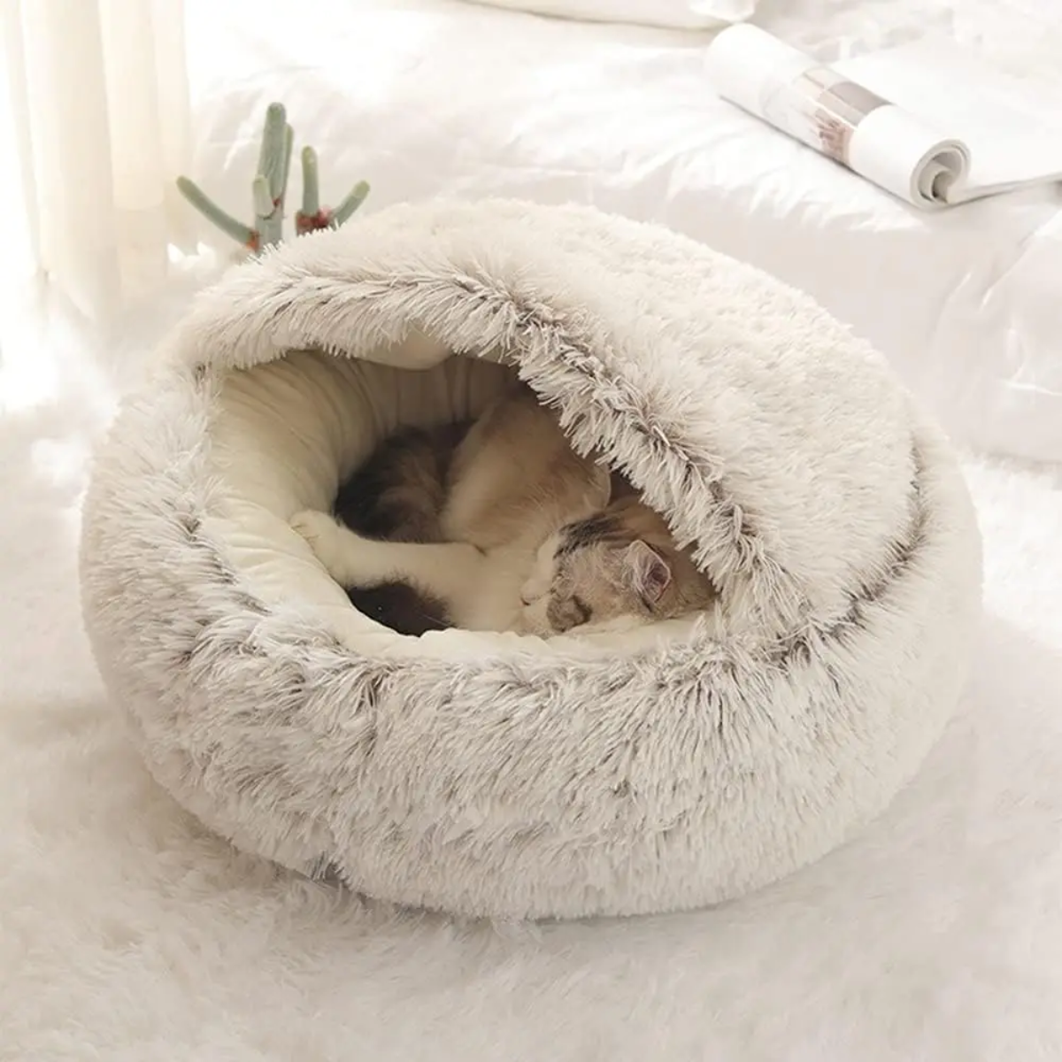 Norvo | Cozy Cave Pet Bed | Beroligende og Komfortabel Hundeseng for Dyp Avslapning