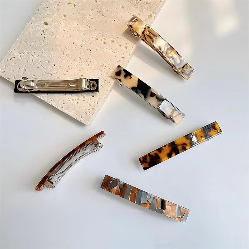 Norvo | Vintage-Inspirert Leopardmønster Acetat Hårklemmer