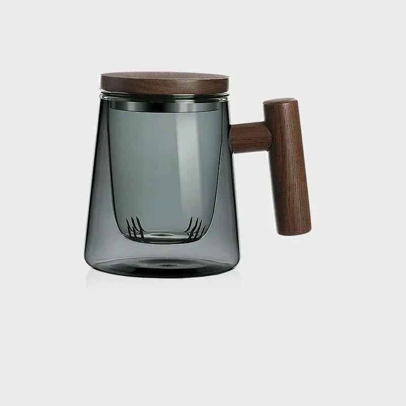 Norvo | Ultramoderne Glass Te kopp med Filter og Lokk