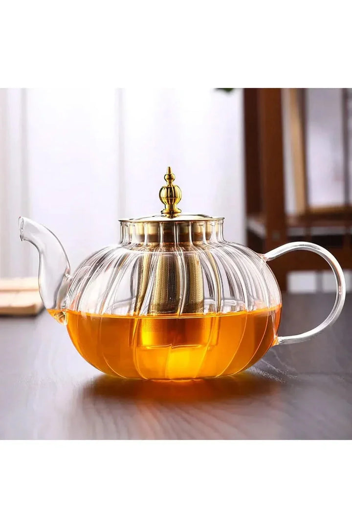 Norvo | Glasset tekanne med infuser og lokk for løs te