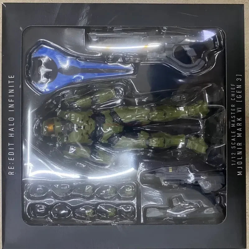 Norvo | 18cm Halo Infinite Master Chief Mjolnir Mk Vi 1/12 skala 17.5cm 6" actionfigur Re:edit Gen.3 117 Ko's 1000 modelldukker leker