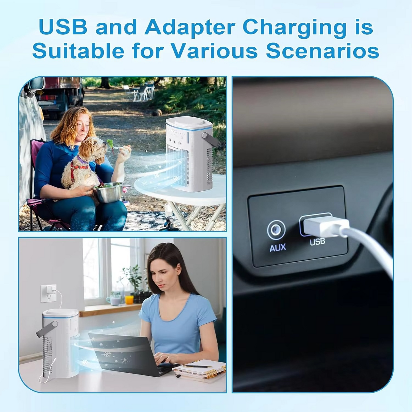 Norvo | Kompakt 3-hastighets luftkjøler med fjernkontroll, timer, nattlys og tåkeinnstillinger