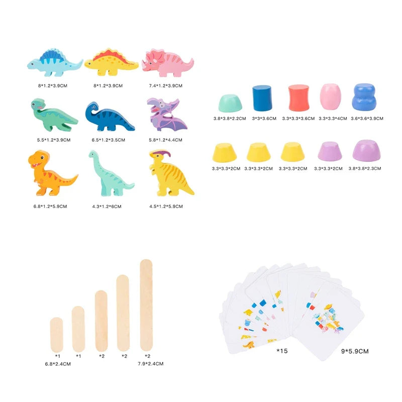 Norvo | Montessori Dinosaur Stacking Game